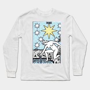 Geometric Tarot Print - The Star Long Sleeve T-Shirt